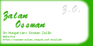 zalan ossman business card